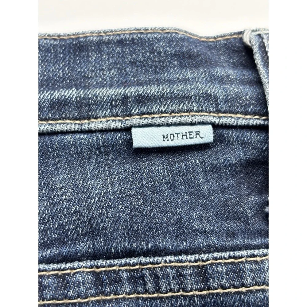 Mother Women's The Super Swooner Here Kitty Kitty Skinny Jeans Blue Size 30 - Picture 8 of 12